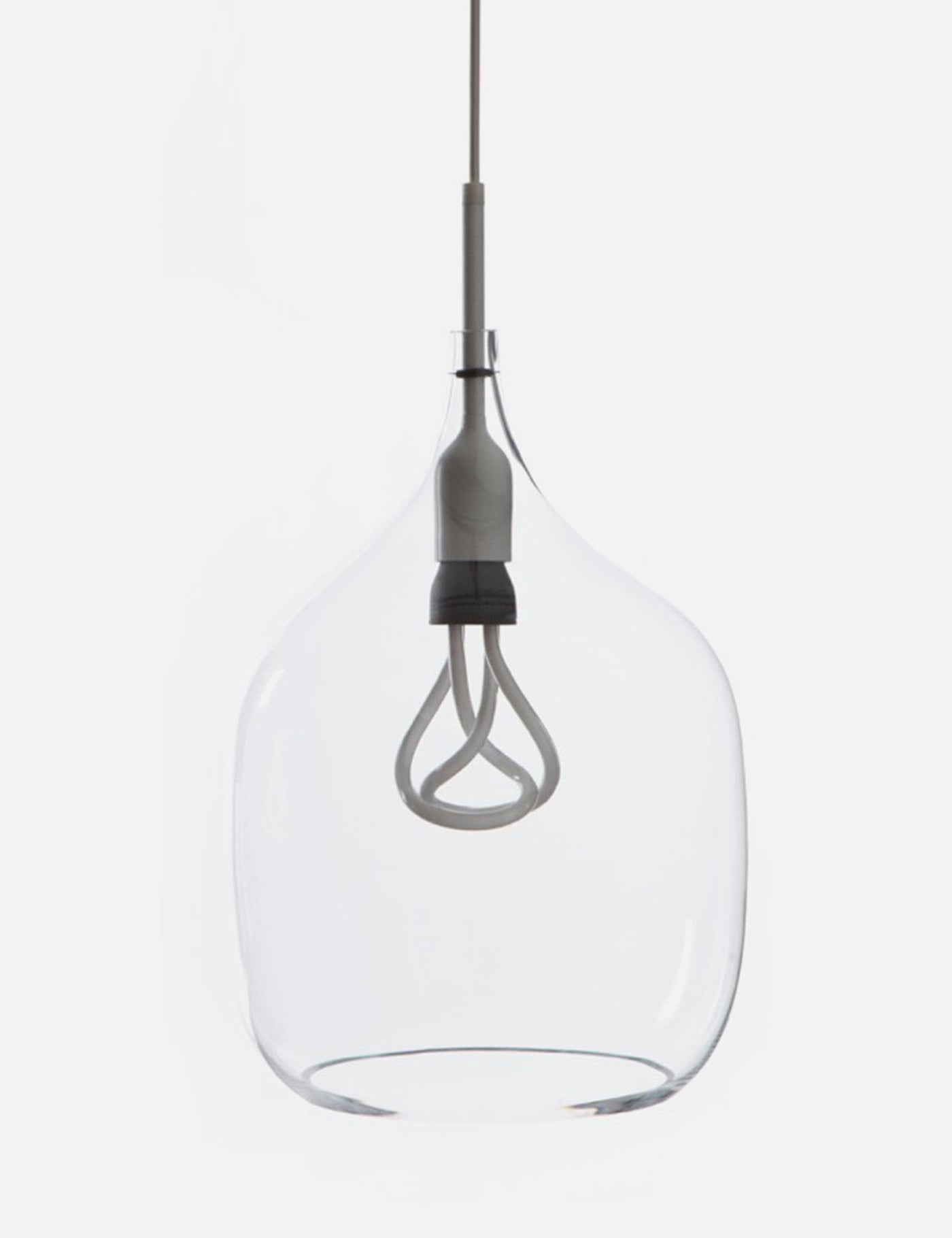 Vessel Large Shade in Clear with Plumen 001 Bulb E26