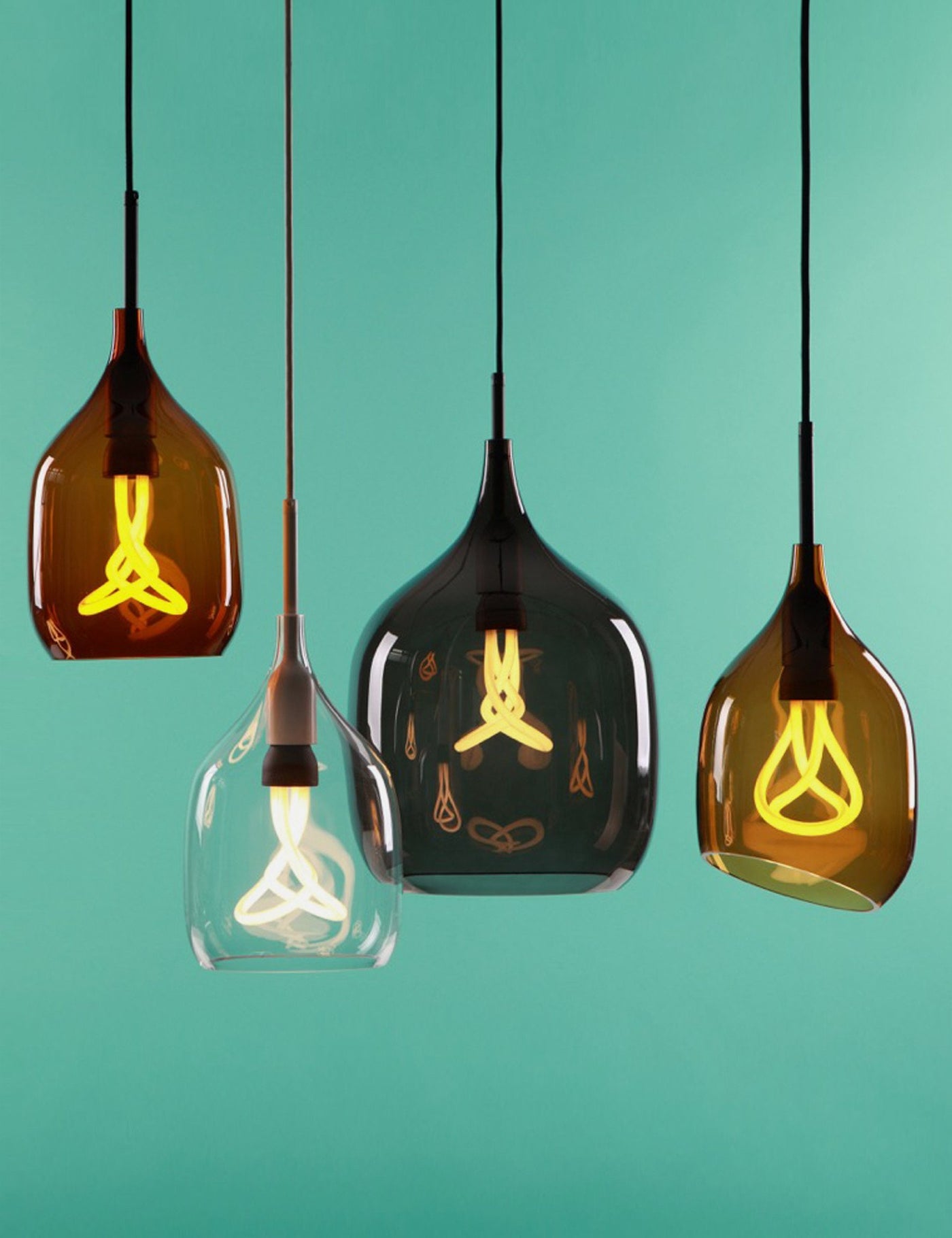 Vessel Large Shade in Grey with Plumen 001 Bulb E26