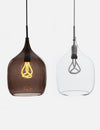 Vessel Large Shade in Grey with Plumen 001 Bulb E26