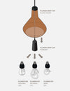 Drop Top Lamp Shade Set with Baby Plumen 001 Bulb