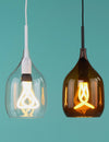 Vessel 1 Lamp Shade - Flat Cut - Bronze Glass with Plumen 001 Bulb E26